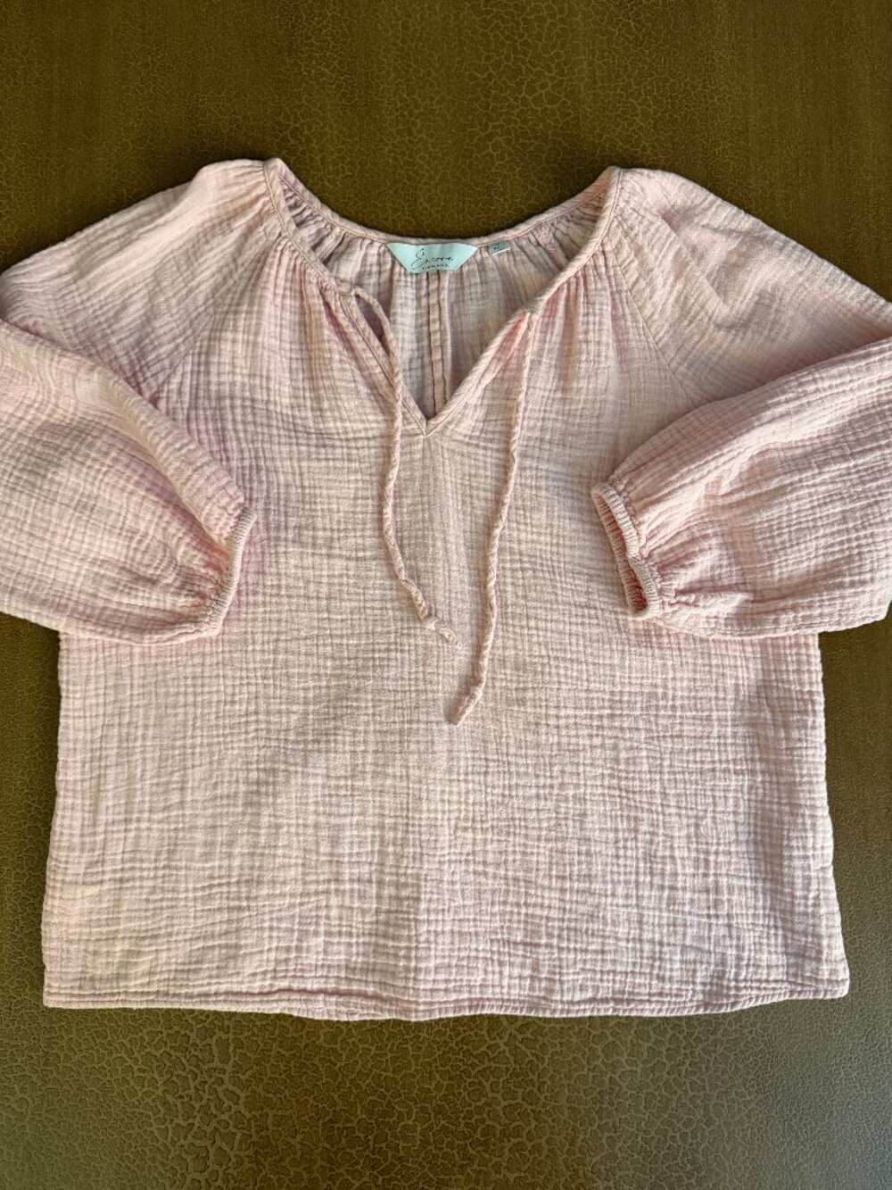 Encore by Idina Menzel Pink Blouse - Size Small